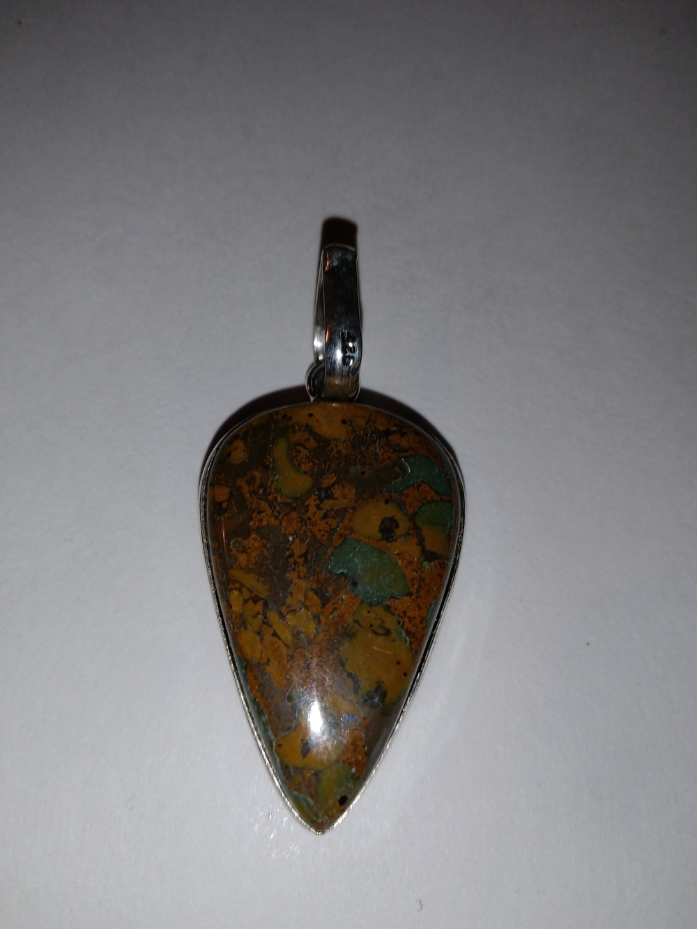 Teardrop Multicolor Jasper Pendant